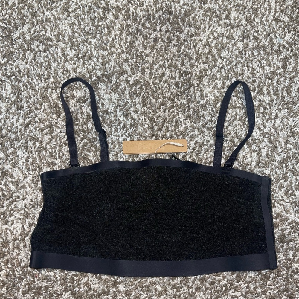 SKIMS Sculpt Bandeau Women Small Ochre Brown Sheer Stretch Bra BR-BND-0254 NWT